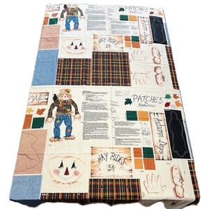 2 Vtg Patches the Scarecrow Cut & Sew Cotton Fabric Panel Springs Industries